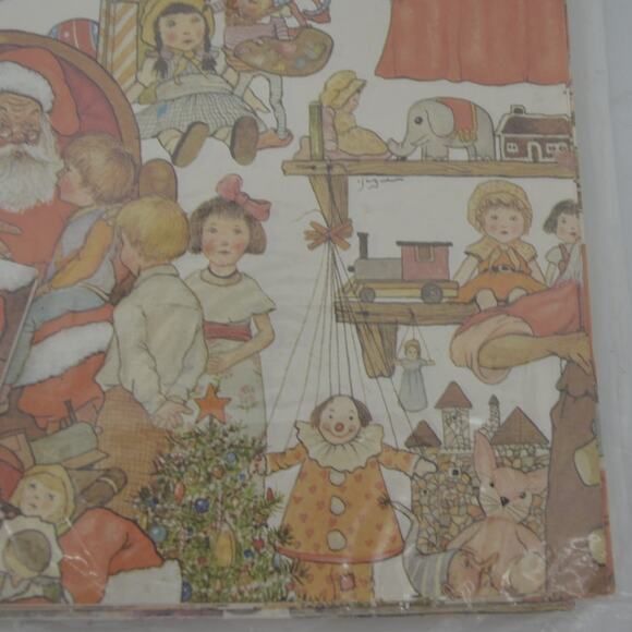 4 Lot Christmas Wraps-Up Santa's Workshop 2 24"x30" Sheets - Picture 11 of 16